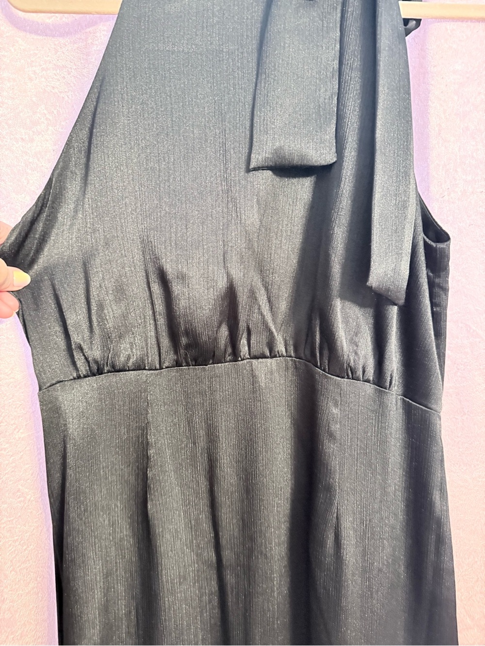 NEW- Nicole Miller Black Tie-Neck Halter Dress 🖤🖤 - Picture 8 of 15